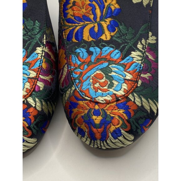 FY Zoe Miriam Silk Embroidery Size 260Cm US 9.5 Sheepskin Vero Cuoio Flat Mules - Picture 9 of 10